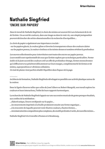 Encre sur papiers