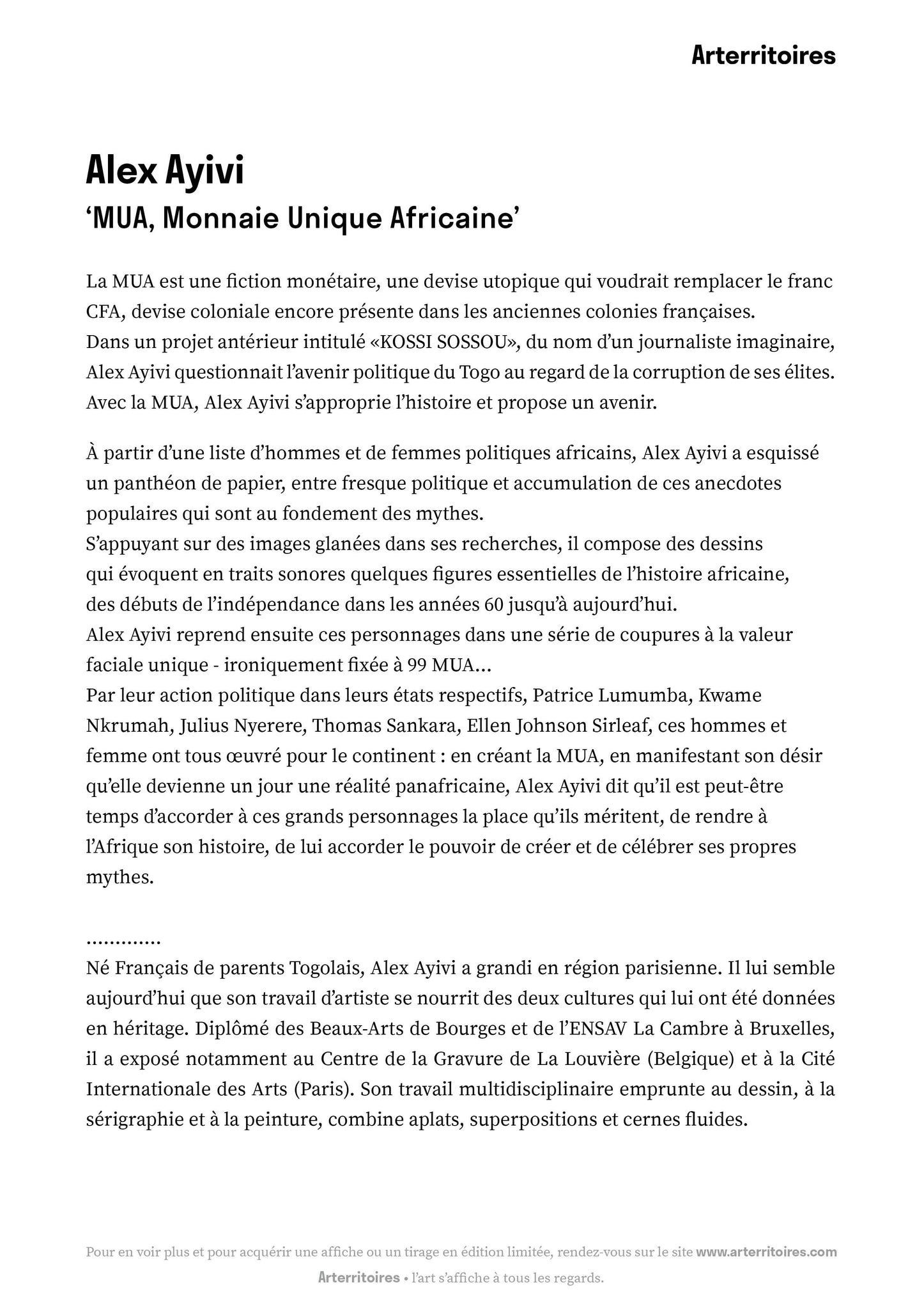 La MUA, monnaie unique africaine