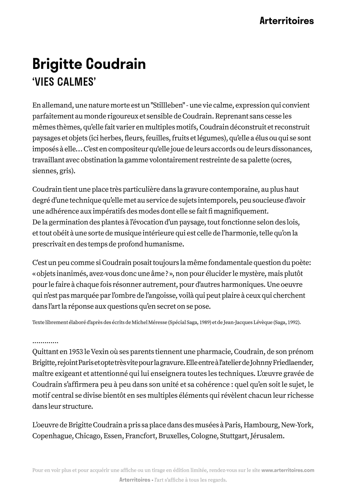 Vies calmes
